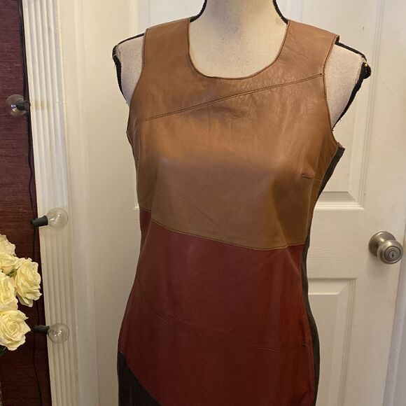 Cigno Nero genuine leather dress, M - Picture 2 of 9